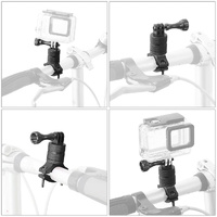 Action Camera Bicycle Mounting Bracket - Aluminum Alloy Clip - Black thumbnail