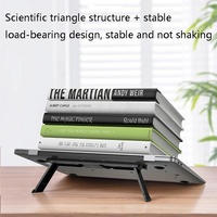 Portable Vertical Laptop Cooling Stand - Desktop Mount - Black thumbnail