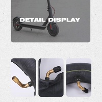 Electric Scooter Inner Tube - 10x2.5 / 2.75 45 Degree Valve Thickened Yellow Stripes thumbnail