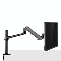 Adjustable Laptop Monitor Stand Mount - Aluminum Alloy - Black thumbnail
