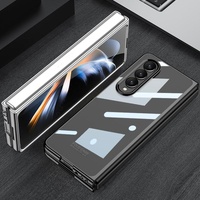 Electroplated Full Coverage Case for Samsung Galaxy z Fold 4 - Black thumbnail