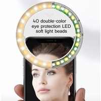 2-pack Large-capacity Live Video Conference Ring Light for Mobile Phone Selfies - Round thumbnail