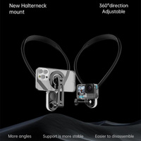 Versatile Magnetic Neck Holder for Phones and Action Cameras - Black thumbnail