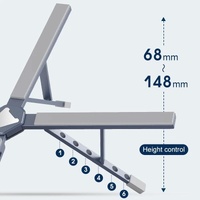 Versatile Laptop Docking Stand with Enhanced Cooling and Folding Design - Silver thumbnail