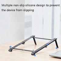 Portable Aluminum Notebook Stand - Compact Cooling Bracket - Grey thumbnail