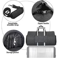 Compact Travel Suit Storage Bag - Foldable - Grey thumbnail
