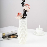 Creative Diamond-shaped Vase for Dry and Wet Flower Arrangements - Milk White thumbnail