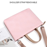 13.3 Inch Lightweight Laptop Bag with Detachable Strap - Pink thumbnail