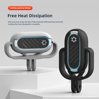 Shock-absorbing Silicone Cover for Insta360 Go 3s Camera - Black - Horizontal Gray thumbnail