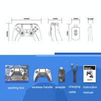 Wireless Bluetooth Game Controller for Ps5 / Ps4 / Pc - Black + White thumbnail