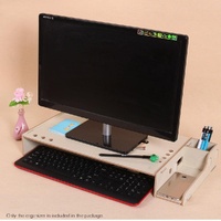 Wood Monitor Stand with Keyboard Storage - Tbd049404601A thumbnail
