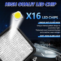 4 Inch Flood - Surface Mixed Luminous Square Light D0083 thumbnail