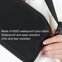 Waterproof Nylon Chest Bag For Outdoor Sports Running Mobile Phone Pocket - Black thumbnail