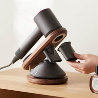 Black Walnut Hair Dryer Storage Bracket - Solid Wood thumbnail