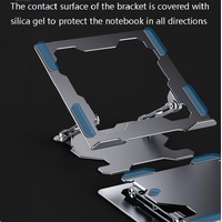 Foldable Laptop Stand - Hollow Design Heat-dissipating Flat Desktop - Deep Space Gray thumbnail