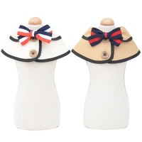Dog Shawl Saliva Towel Scarf Pet Bow Tie Jewelry Accessories - Size S - Khaki thumbnail