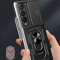 Samsung Galaxy z Fold 4 Tpu Pc Case with Sliding Camera Cover - Silver thumbnail