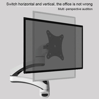 White Dual-section Telescopic Monitor Stand - Wall-mounted thumbnail