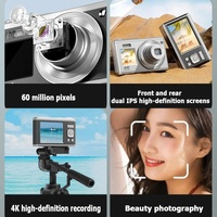 4K Hd Optical Zoom Digital Camera 60Mp Dual Screen Selfie Camera No Memory - Black thumbnail