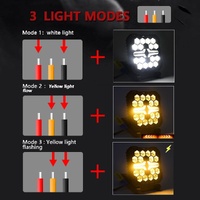 4 Inch Square Mixed Luminous Fishbone Angel Eye Car Work Light thumbnail