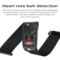 Smart Watch With Heart Rate And Blood Pressure Monitoring - Colour Screen - Black thumbnail