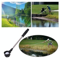 Foldable Golf Ball Picker with Stainless Steel Rod - 8 Sections - Black thumbnail
