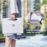 Portable Foldable Laptop Stand - Heightening Bracket Multifunctional White thumbnail