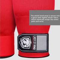 Protective Half Finger Boxing Gloves With Gel Padding And Wrist Support - One Size - Red thumbnail