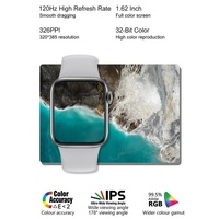 Waterproof Smart Watch With Colour Screen - 1 Inch - Black thumbnail