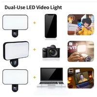 Rechargeable Selfie Light for Phone Laptop Tablet - Black thumbnail