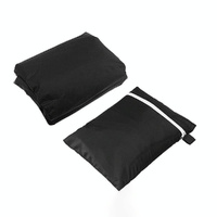 Waterproof Outdoor Bench Cover - Fits 2 Seats - 134x66x89cm - Black / Silver thumbnail