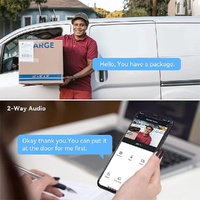 1080P Wifi Smart Cat Eye Video Doorbell With 4.3 Colour Screen And Hidden Graffiti Design - Black thumbnail