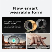 Smart Ring With Heart Rate Blood Oxygen Sleep Monitoring & Sports Modes - Size 8 - Black thumbnail
