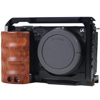 Wooden Handle Alloy Rabbit Cage For Sony Zv-E10 Camera - Black thumbnail