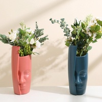 Thickened Drop-proof Vase with Dried Flower Ornaments - Rose Pink thumbnail