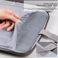 Grey Sheepskin Leather Bag for 12.9-13 Inch Laptops - Portable and Stylish thumbnail