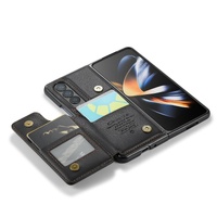 Leather Rfid Phone Case for Samsung Galaxy z Fold 4 5g - Black thumbnail