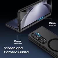 Ultra-thin Translucent Magsafe Case for Samsung Galaxy z Fold4 - Black thumbnail