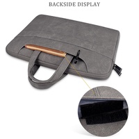 Detachable Shoulder Strap Business Laptop Bag - 14.1-15.4 Inch Frosted Pu - Pink thumbnail