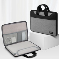 Waterproof Oxford Cloth Laptop Bag - 14 / 15 / 15.6 Inches Full Open - Black thumbnail