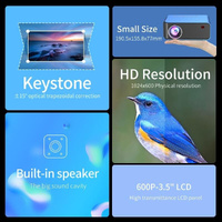 Portable Home Theater Lcd Projector - 1200 Lumens 1024X600 Same Screen Blue thumbnail