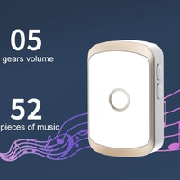 Smart Wireless Doorbell Alarm With 3 Split Type Door Sensors - Gold thumbnail