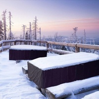 Waterproof Outdoor Furniture Cover - Protects Table and Chairs from Dust and Uv Rays - 90x90x40cm - Black thumbnail