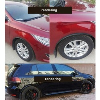 2 Pcs 45Cm Car Stickers Rubber Large Round Arc Strips Universal Fender Flares Wheel Eyebrow Decal Sticker Eyebrow Car-Covers Black Striped Round Arc S thumbnail