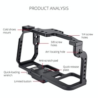 Video Camera Cage Stabilizer For Dji Bmpcc 4K - Black C9 thumbnail