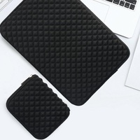 Textured Diamond Laptop Bag - Power - Black thumbnail