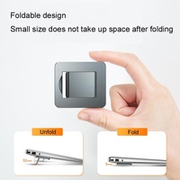 Desktop Folding Notebook Stand with Invisible Height Increase and Storage - Silver thumbnail