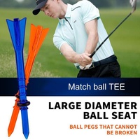 30 Adjustable Golf Tees with 83mm Height Limit - Set of 30 - Orange thumbnail