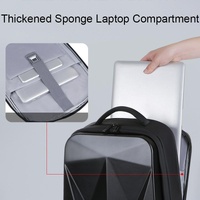 Waterproof Laptop Backpack with Usb Port - Large Capacity - Black thumbnail