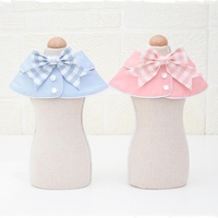 Pet Accessories Dog Small Shawl Bib Saliva Towel Triangle Scarf - Size S - Light Pink thumbnail